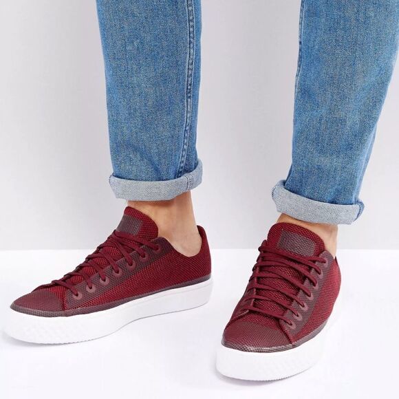 CONVERSE ALL STAR Bordeaux Modern Oxford Low Top Sneaker-7 - Picture 1 of 9